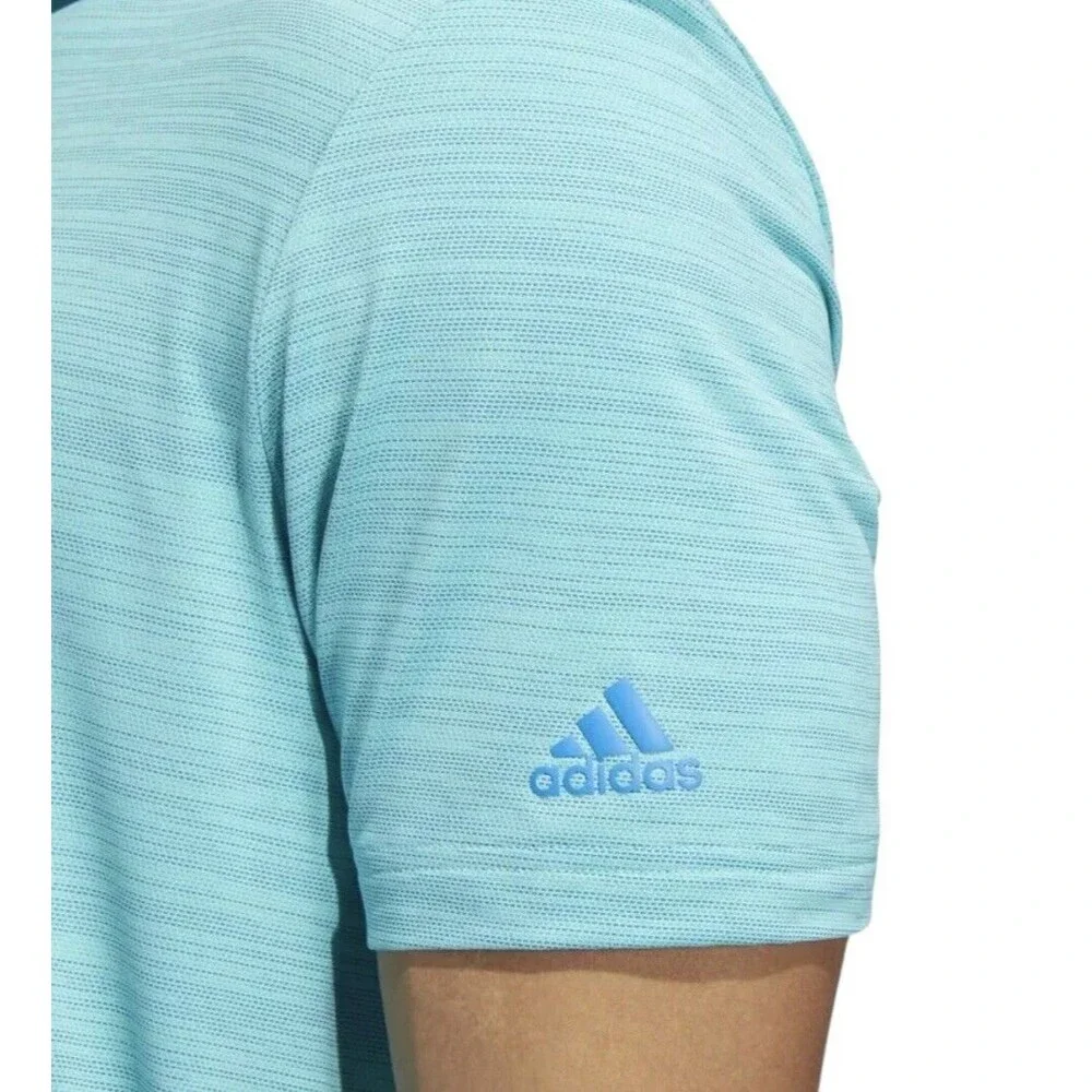 Men's adidas Space-Dyed Striped Polo. Size Med.